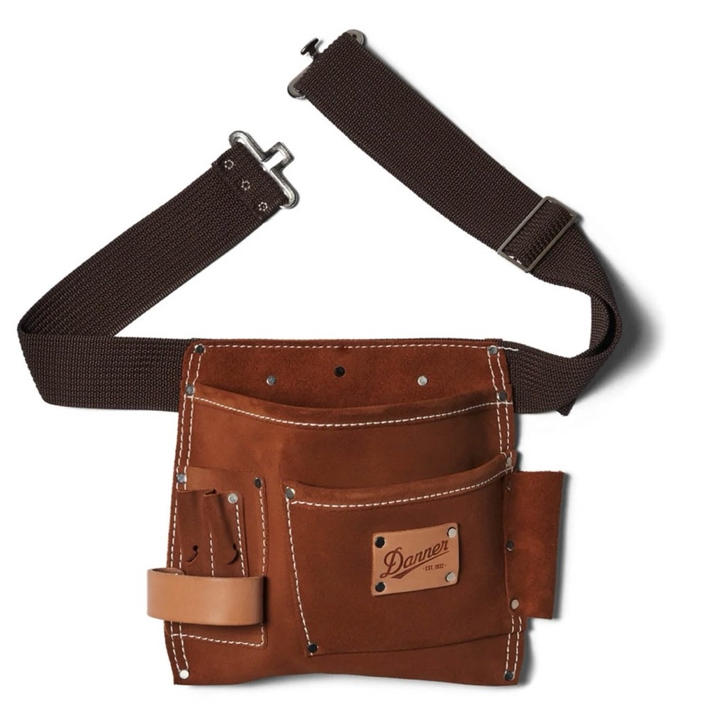 New Danner Brown Leather/Suede Tool Belt, handcrafted, 9.5 X 10 X 1 inches